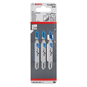 T 118 Efs Eko. Inox | Paslanmaz Çelik Dekupaj Ucu 3'lü 2608636499