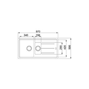 Basis Bfg 651 1.5 Gözlü T.üstü Si̇yah Grani̇t Mutfak Evyesi̇