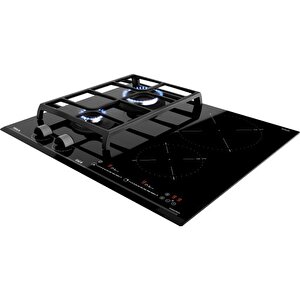 Jzc 64322 Abc Bk (e4) 60 Cm Siyah Camlı İndüksiyonlu + Gazlı Hibrit Ocak