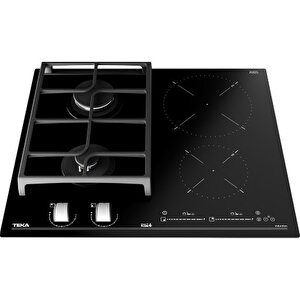 Teka Jzc 64322 Abc Bk (e4) 60 Cm Siyah Camlı İndüksiyonlu + Gazlı Hibrit Ocak