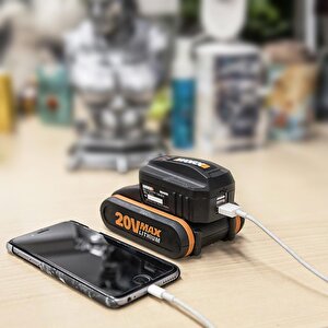 Wa4009 20volt 2a Çift Çıkışlı Usb Port (akü Dahil Değildir)