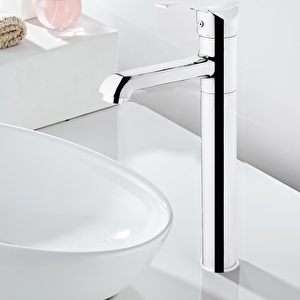 Aç Kapa Çanak Tipi Uzun Yüksek Lavabo Bataryası