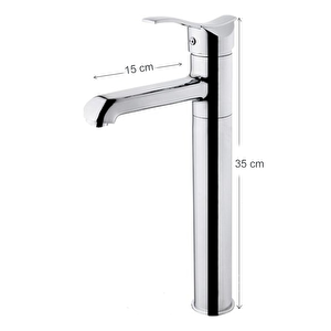 Aç Kapa Çanak Tipi Uzun Yüksek Lavabo Bataryası