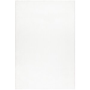 Comfort Puffy Overloklu Peluş Düz Yolluk Beyaz 100x700 cm