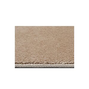 Yuvarlak Comfort Puffy Overloklu Peluş Yolluk Halı Vizon 150x150 cm