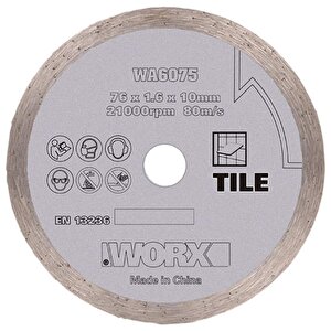 Worx Wa6075 Wx801 İçin 76x10mm Fayans, Seramik, Mermer Elmas Kesme Diski