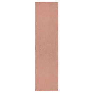 Comfort Puffy Overloklu Peluş Düz Yolluk Pembe 100x400 cm