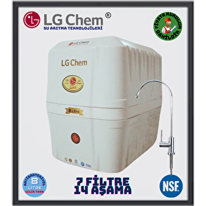 LG Chem Cool Montaj Dahi̇l Beyaz Renk 14 Aşamali 7 Fi̇li̇treli̇ 8 Li̇treli̇k Su Aritma Ci̇hazi.90 GPD NANO MEMBRANE