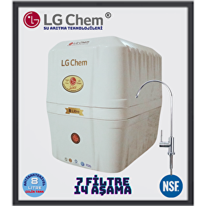 Cool Beyaz Renk 14 Aşamali 7 Fi̇li̇treli̇ 8 Li̇treli̇k Su Aritma Ci̇hazi 90 GPD NANO MEMBRANE