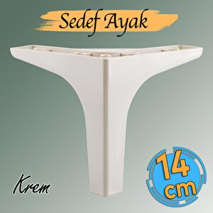 Sedef Lüks Mobilya Kanepe Sehpa Tv Ünitesi Koltuk Ayağı 14 Cm Krem Baza Ayak