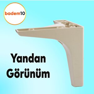 Sedef Lüks Mobilya Kanepe Sehpa Tv Ünitesi Koltuk Ayağı 14 Cm Krem Baza Ayak