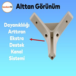 Sedef Lüks Mobilya Kanepe Sehpa Tv Ünitesi Koltuk Ayağı 14 Cm Krem Baza Ayak