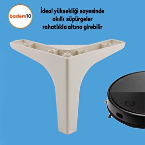 Sedef Lüks Mobilya Kanepe Sehpa Tv Ünitesi Koltuk Ayağı 14 Cm Krem Baza Ayak