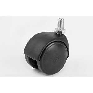 Mobilya Tekeri Döner Plastik H65mm Vidalı 3/8 (4 Adet)