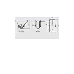 Mobilya Tekeri Sabit H32mm (4 Adet)