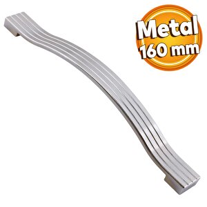 Akasya Metal Mobilya Mutfak Dolabı Çekmece Kapı Dolap Kapak Kulpu Kulbu Krom 160 Mm Kulp