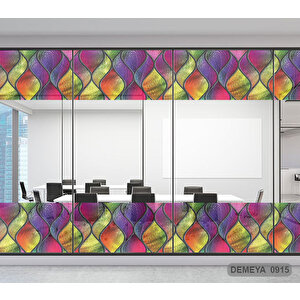 Cam Serisi Vitray Görünüm Için Kendinden Yapışkanlı Kaplama Folyosu 5 m x 90 cm