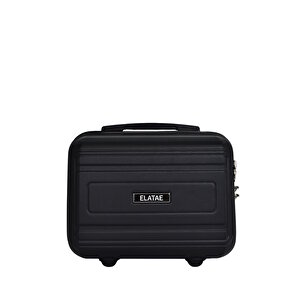 4'lü Valiz Seti Elatae Premium Polipropilen Kırılmaz Büyük - Orta - Kabin Boy Ve Makyaj Siyah V305