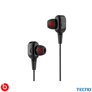 Tecno 2023 Hot Beats 3d Hifi 4 Hoparlörlü Samsung Galaxy A02s 3.5mm Jack Girişli Kablolu Mikrofonlu Kulaklık Siyah