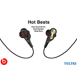 Hot Beats 3d Hifi 4 Hoparlörlü Oppo A72 Type-c To 3.5mm Jack Dönüştürücü Kablolu Mikrofonlu Kulaklık Siyah