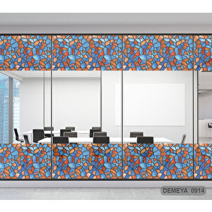 Cam Serisi Vitray Görünüm Için Kendinden Yapışkanlı Kaplama Folyosu 15 m x 90 cm