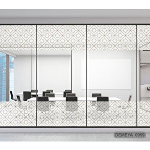 Cam Serisi Vitray Görünüm Için Kendinden Yapışkanlı Kaplama Folyosu 15 m x 90 cm