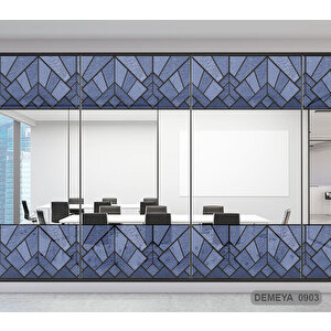 Cam Serisi Vitray Görünüm Için Kendinden Yapışkanlı Kaplama Folyosu 15 m x 45 cm