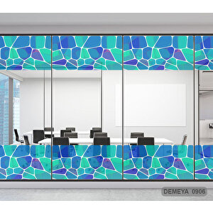 Cam Serisi Vitray Görünüm Için Kendinden Yapışkanlı Kaplama Folyosu 15 m x 90 cm