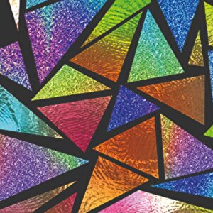 Cam Serisi Vitray Görünüm Için Kendinden Yapışkanlı Kaplama Folyosu 5 m x 45 cm
