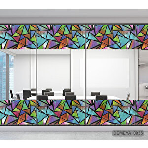 Cam Serisi Vitray Görünüm Için Kendinden Yapışkanlı Kaplama Folyosu 5 m x 45 cm