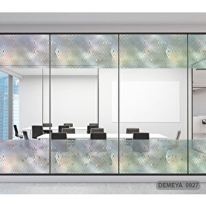 Cam Serisi Vitray Görünüm Için Kendinden Yapışkanlı Kaplama Folyosu 15 m x 90 cm