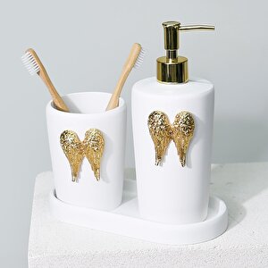 Wings Banyo Seti Beyaz Altın