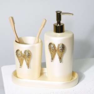 Wings Banyo Seti İnci Altın