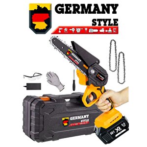 Germany Style Dal Budama Makinesi Şarjlı El Testeresi Çift Zincir Çift Batarya Premium Seri 58 Vf