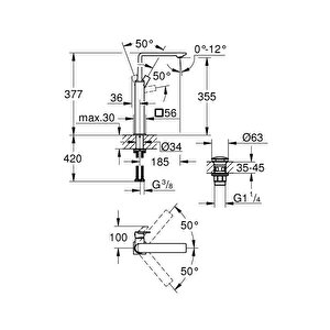 Grohe Allure Tek Kumandali Lavabo Bataryasi Xl-boyut - 23403001