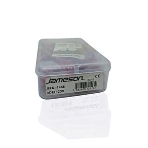 Jameson 0,5-1,5mm Dişi Faston Tip Tam İzoleli Kırmızı Kablo Ucu ( 200 Adet )