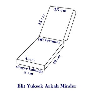 4 Adet Eli̇t Yüksek Arkali Mi̇nder Duck Bezi̇-33109-01 V4