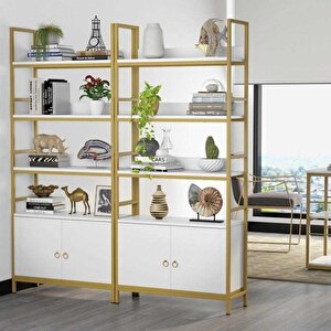 Tasarım Gold 4 Raflı Ve Dolaplı Düzenleyici