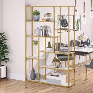 Tasarım Gold 7 Raflı Kitaplık Ve Düzenleyici