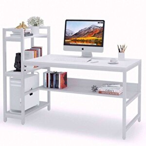 Tasarım Raflı Ve Kitaplıklı Çalışma Masası