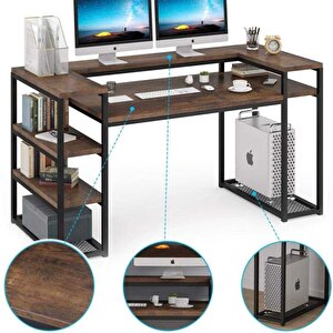 Tasarım Monitor Raflı Çalışma Masası