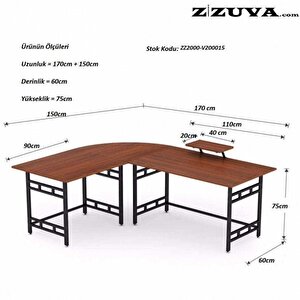 Tasarım L Model Oval Çalışma Masası