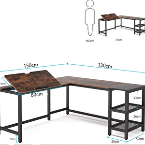 Tasarım L Model Çizim Ve Bilgisayar Masası