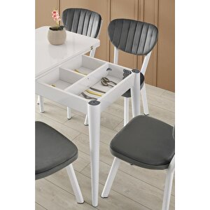 Rüya Elma Mdf Mutfak Masası Sandalye Takımı 60x100 cm