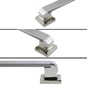 Bersel Sürgülü Kapı Çekme Kolu Tutma Kulpu Kulbu Çelik Dış Kapı Tutamağı Kol Saten 50 Cm