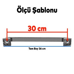 Bersel Çekme Kolu Çelik Kapı Dış Kapı Kolu Tutma Kulbu Gold Kulp 30 Cm