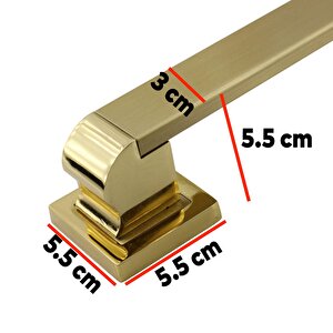 Bersel Çekme Kolu Çelik Kapı Dış Kapı Kolu Tutma Kulbu Gold Kulp 30 Cm