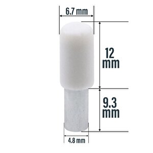 Raf Pimi Plastik Başlı Cam Tutucu Çivisi Mobilya Dolap Pimi Beyaz (100 Adet)