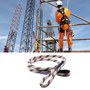 Safaset İş Kazası İş Sağlığı Güvenlik Önlem Yüksek Yer Düşme Düşüş Önleme Yaşam Halatı 12 Mm 1.2 Metre