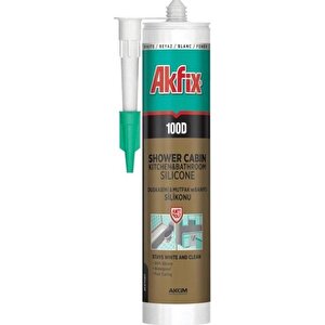 Akfix 100d Duşakabin Silikonu Şeffaf Silikon 310 Ml